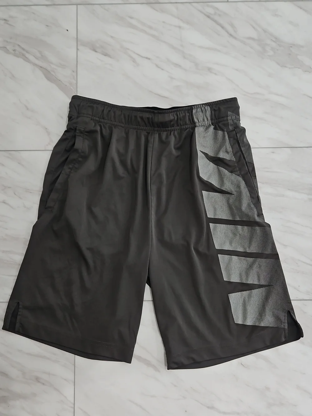 Men's Nike Black Athletic Shorts with Vertical Accent